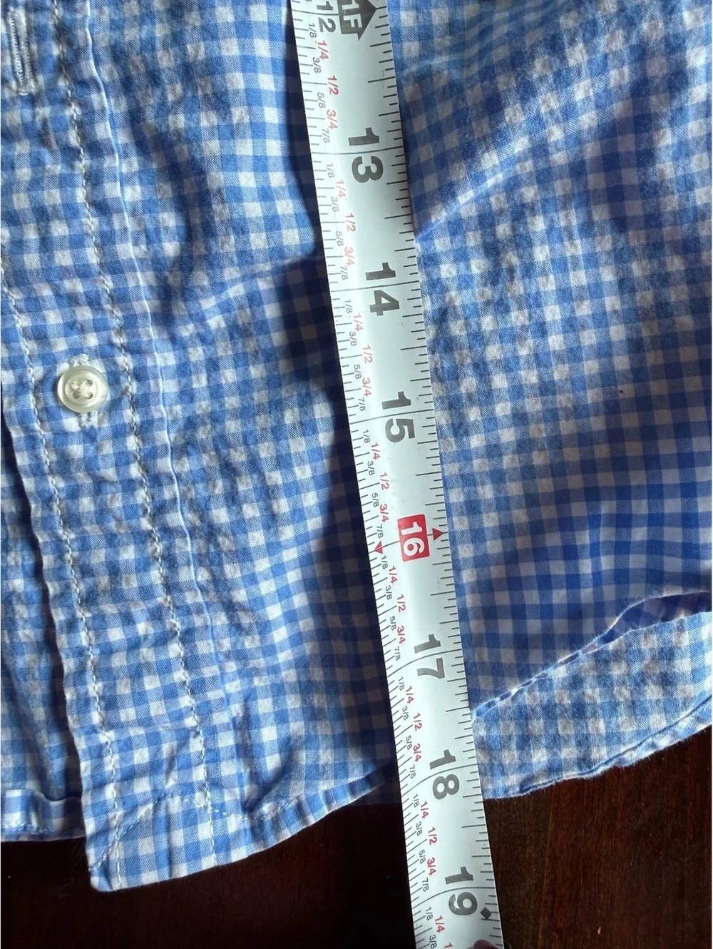 Ralph Lauren Boys Blue Gingham Button-Down Shirt Size 5